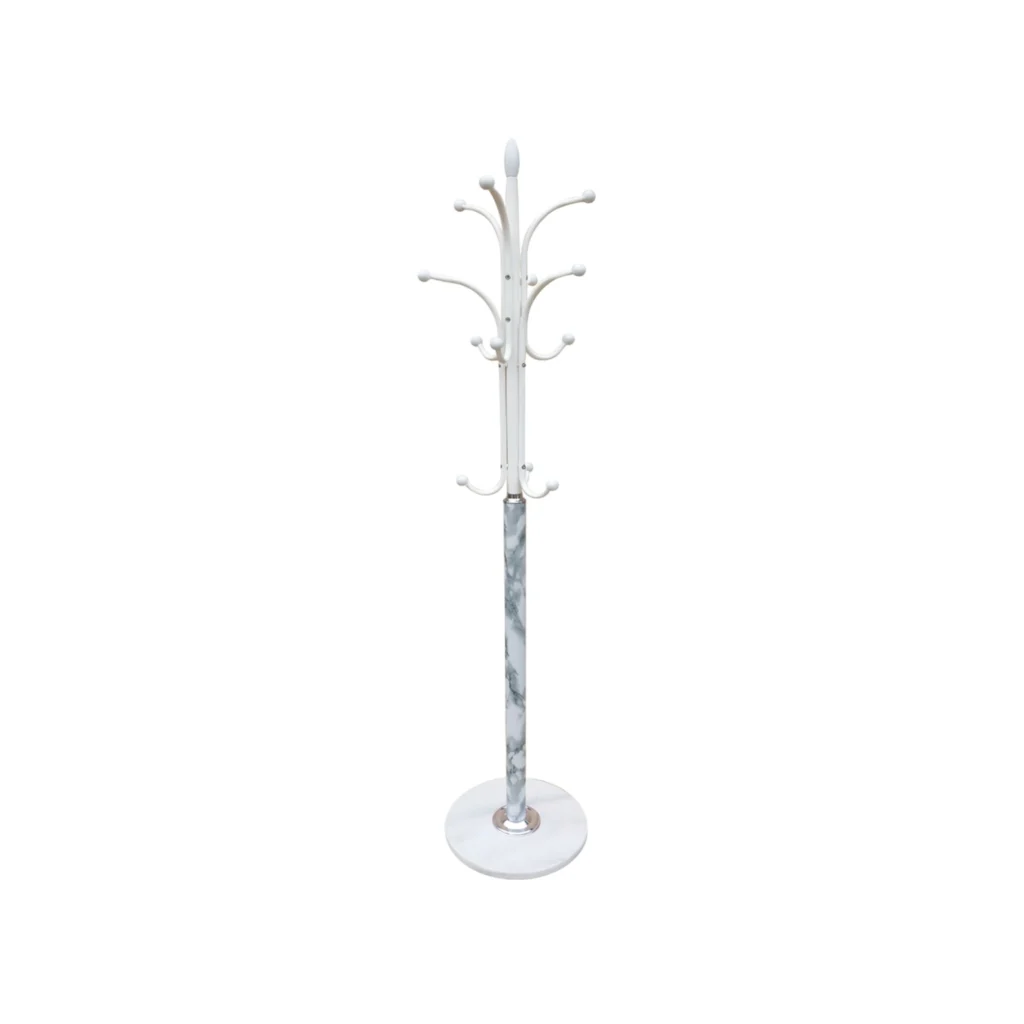 Marbella White Marble-Style Coat Stand — photo 2